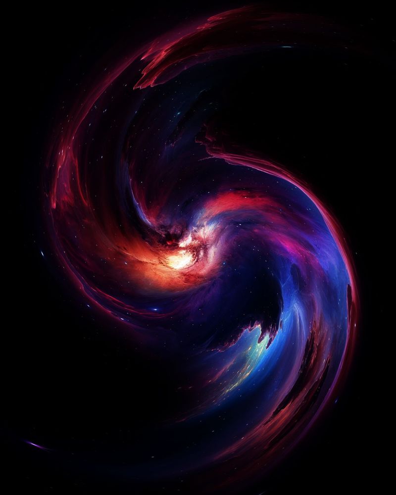 A swirling nebula in deep space